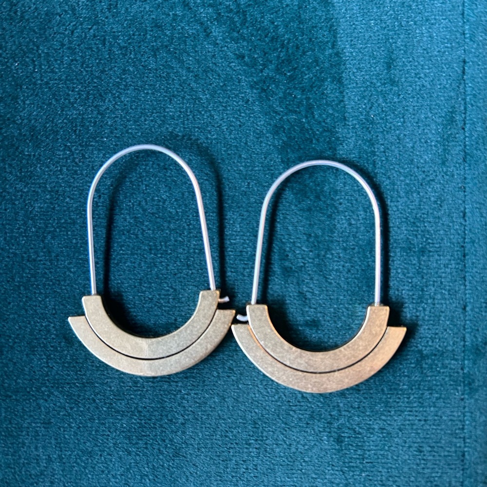 Gold and Silver Hoop Earrings